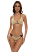 Luli Fama Twisted Beauty Zig zag cut out high leg brazilian bottom